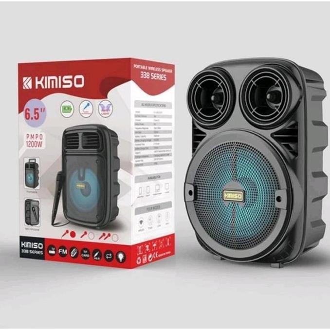 Grosir Speaker Kimiso 3391 / 338 Bluetooth Wireless Batman 6.5 Inci Gratis Mic