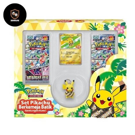 Murah Pokemon Tcg Indonesia - Set Pikachu Berkemeja Batik Holo Gantungan Kunci Bimbingan Rasi