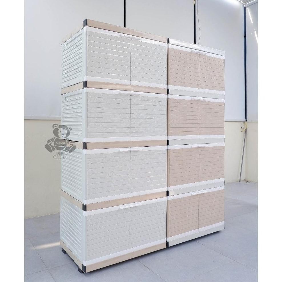 CLUB JUMBO 4 SUSUN - Lemari Pakaian Plastik 4 Susun Minimalis / Lemari Plastik 4 Susun Club / Lemari