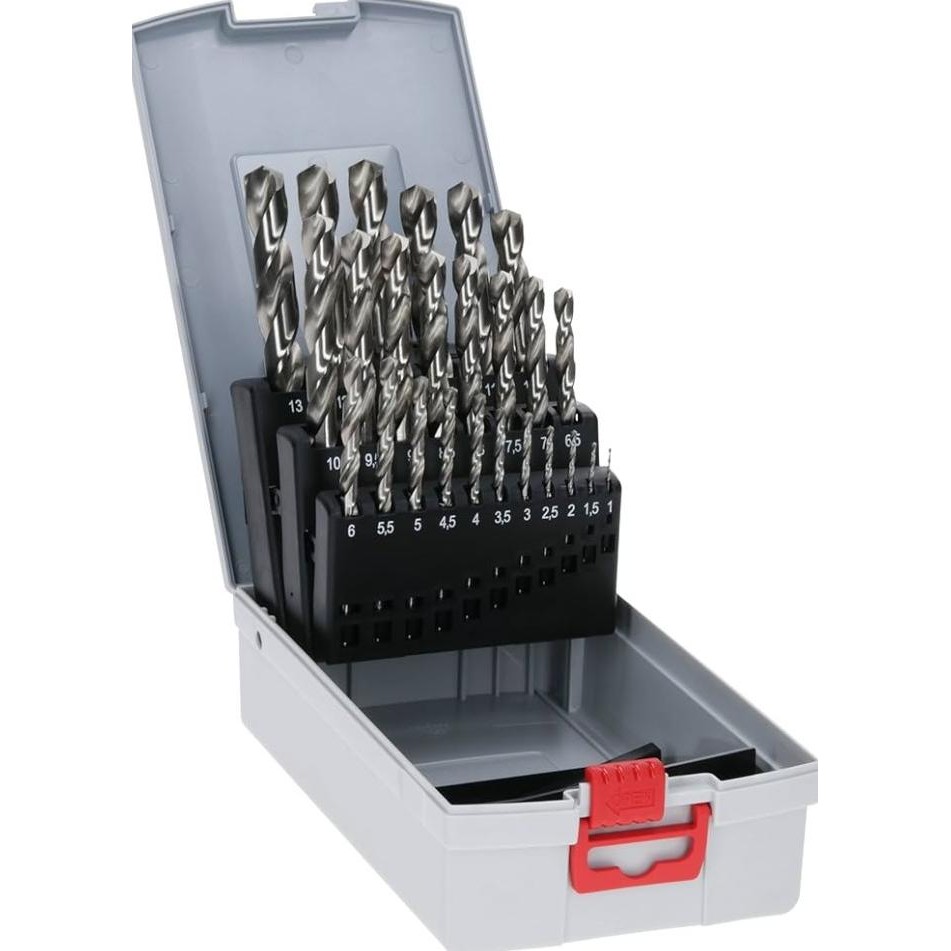 Terbaru Bosch Probox Hss-G 1 - 13 Mm 25 Pcs Set Metal Drill Bits / Mata Bor Besi Hss-G 1 - 13 Mm 25 