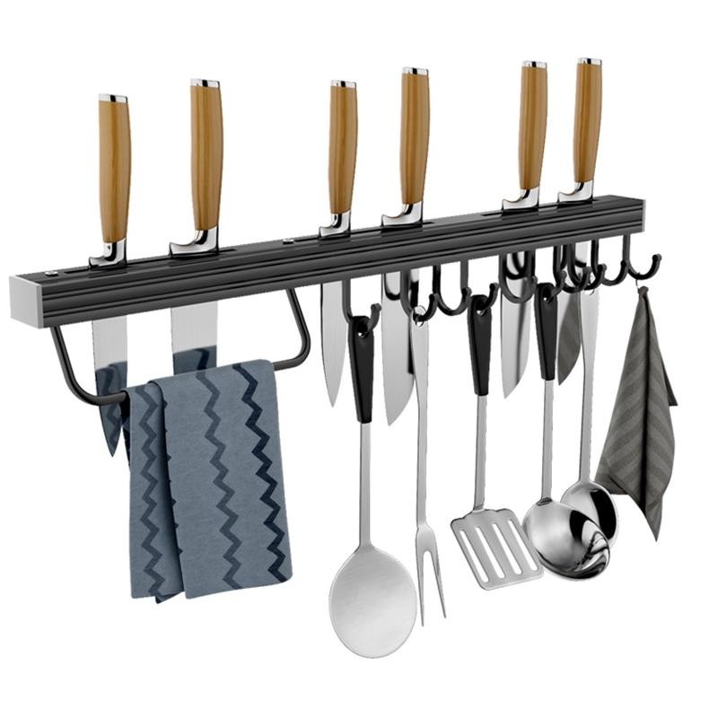 Tempat Pisau Gantung Serbaguna Rak Pisau Alat Dapur Dinding Minimalis HRM120