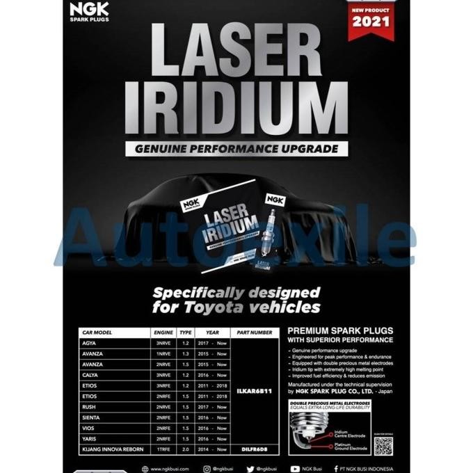 [Good] Busi Mobil NGK LASER IRIDIUM Upgrade DILFR6D8 Platinum Innova Reborn