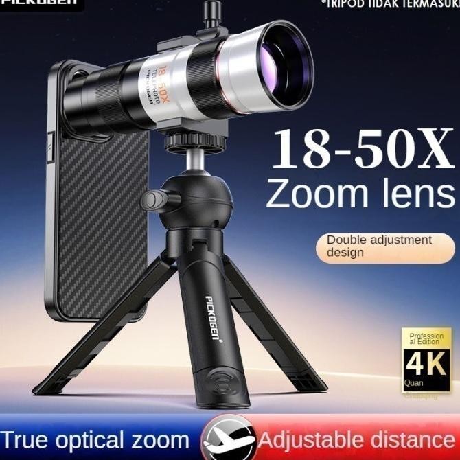 Terbaru Pickogen P850 - 18-50X Telephoto Lens - Lensa Kamera Smartphone