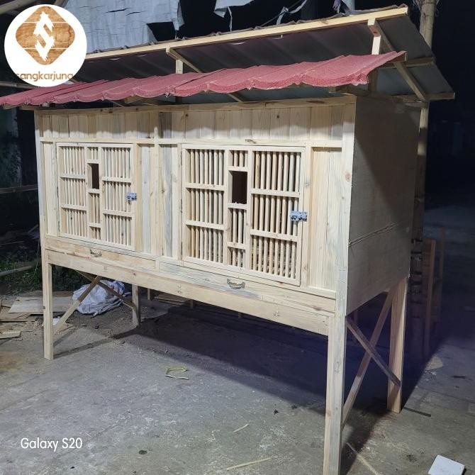 Kandang Ayam Bangkok 2 Pintu 200X75X75( Kaki 70)