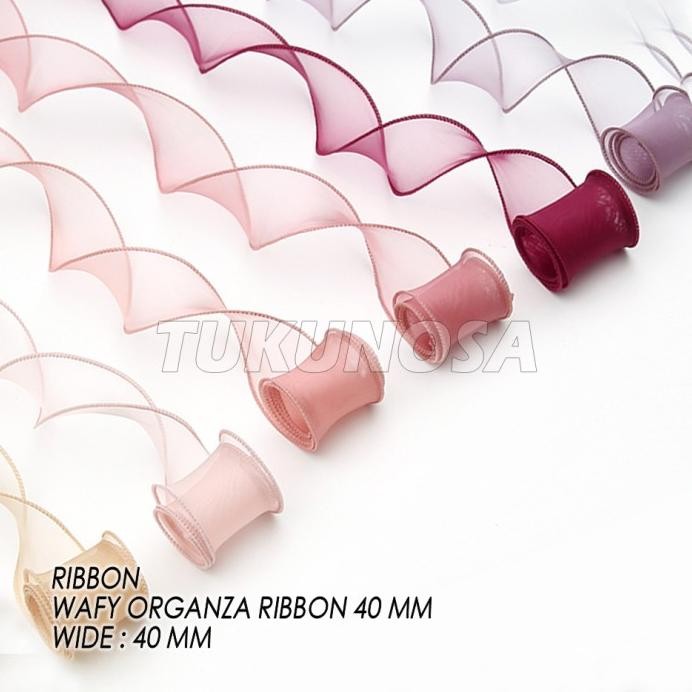 

GOOD QUALITY WAFY ORGANZA RIBBON 40 MM / ROLL - PITA KADO PITA ORGANZA murah