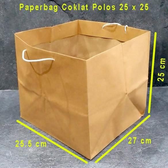 

Paper Bag Coklat Polos 25x25 12 pc Tas Kertas Paperbag 25 x 25 murah