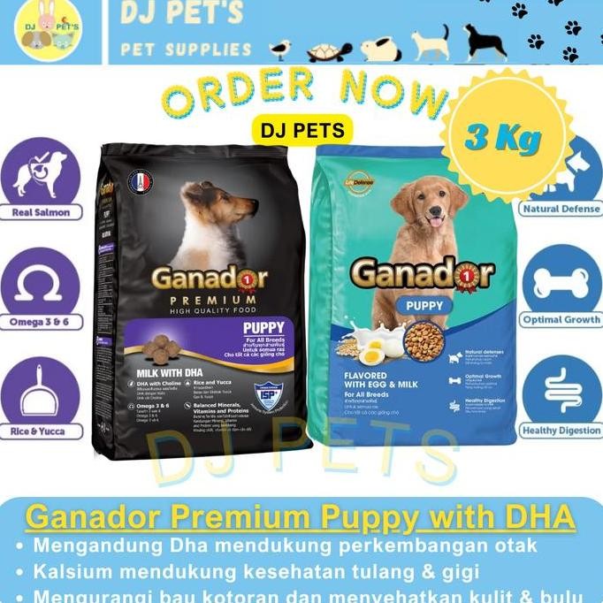 Murah Ganador Premium Puppy Milk With Dha 3Kg Makanan Anak Anjing Premium