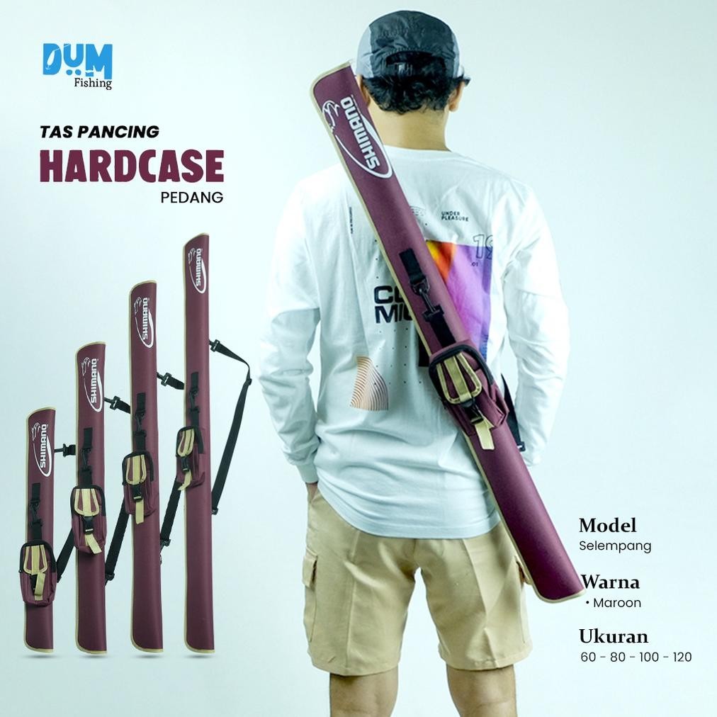 TAS PANCING PEDANG BIRU TAS JORAN PANCING SHIMANO MAROON HARDCASE FIBER MODEL PEDANG SLEMPANG UKURAN