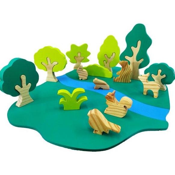 DIORAMA HUTAN- MAINAN KAYU EDUKATIF - KAYU SERU 2904T
