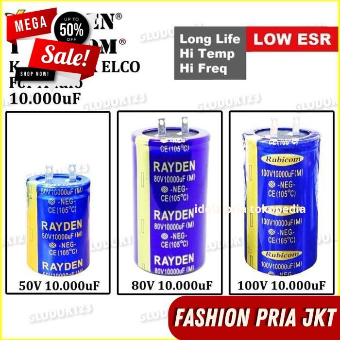 ELCO ELKO KAPASITOR CAPASITOR BANK AUDIO ELEKTROLIT 10000UF 80V 100V BY PRIA JKT TERBAIK