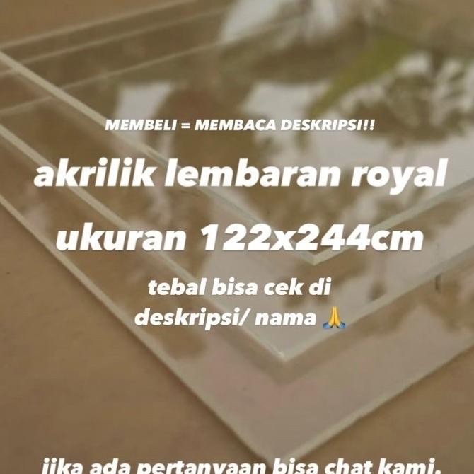 

redi Akrilik Lembaran ukuran 122x244cm 10mm