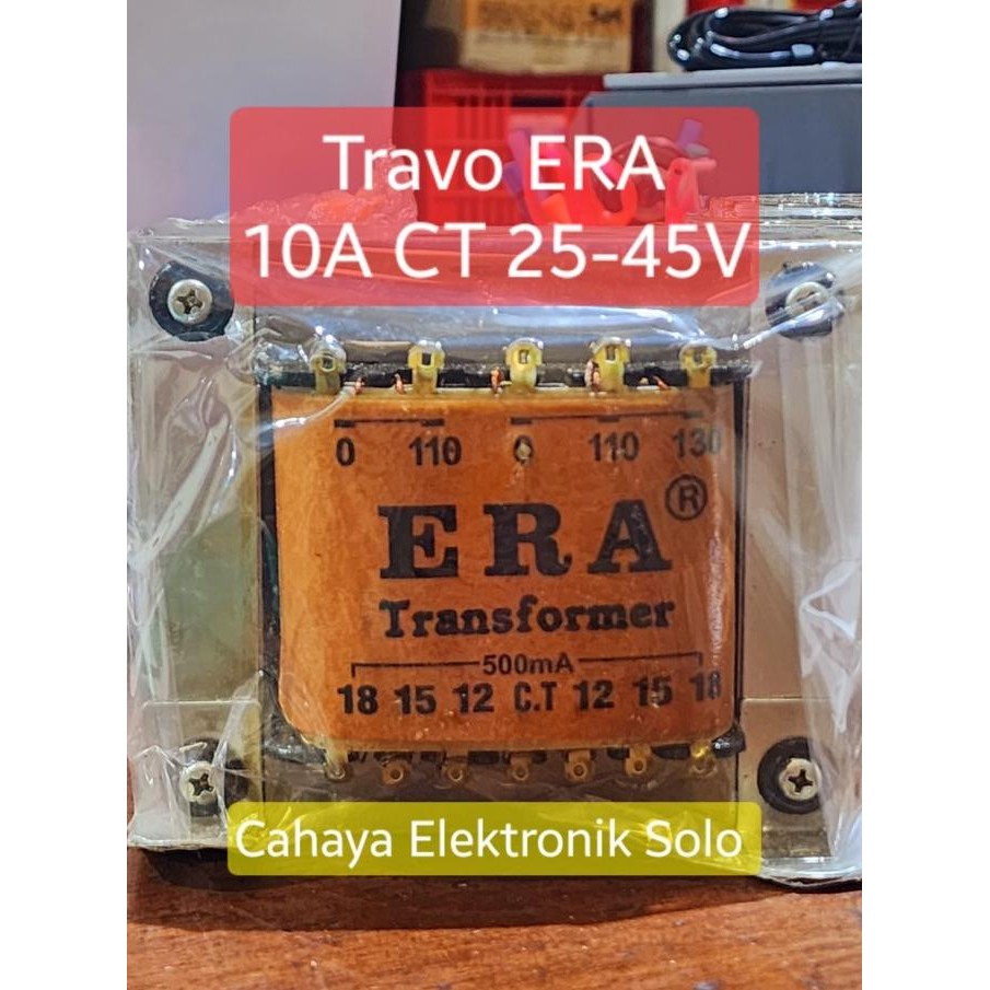 Era Trafo Murni 10A 25-45V Ct 25V 32V 40V 45V 500Ma Travo Power Supply New Stok
