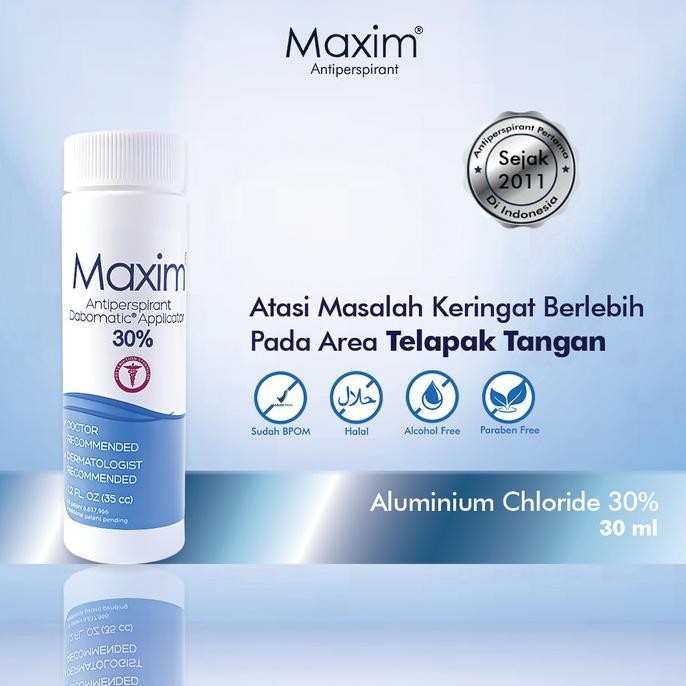 Murah Maxim Antiperspirant 30% Atasi Keringat Berlebih Telapak Tangan & Kaki