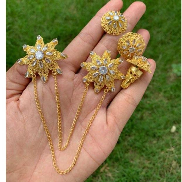 ''Terlaris" Set Bros Alpaka Bali [ Bross, Anting, Cincin] | Bros Rantai Peniti