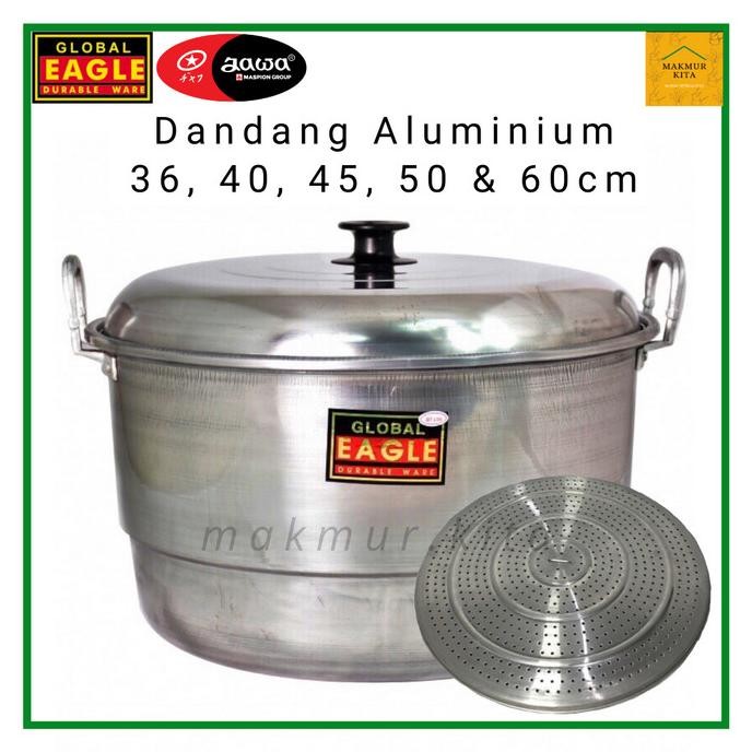 Panci Dandang Kukus 36 40 45 50 55 60 CM Aluminium Global Eagle / Panci Kukus Besar Maspion / Panci 
