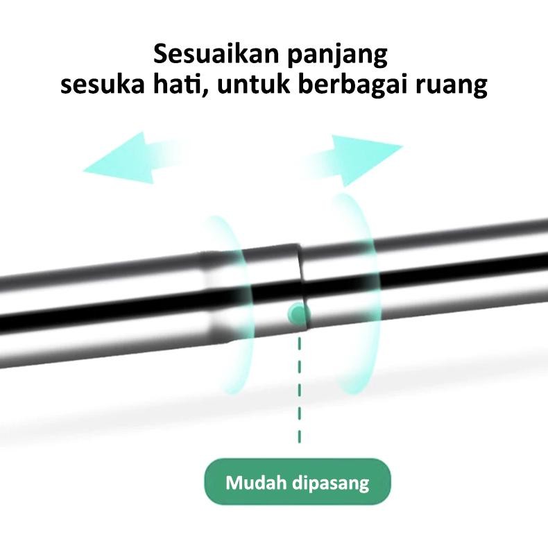 SUS304 Tiang Gantungan Multifungsi/Tiang Gantungan Baju/Tiang Gantungan Sebaguna fleksibel