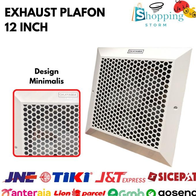 Original Exhaust Fan Plafon 10 Inchi Kipas Plafon 10 Inch Kipas Blower Hexos Angin Hisap Kipas Kamar