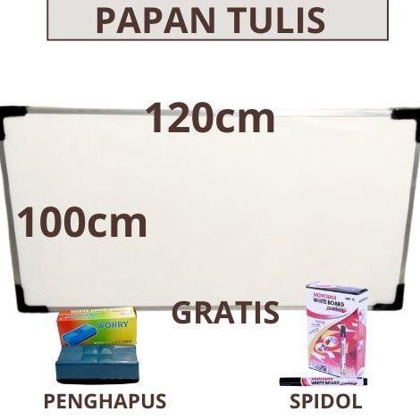 

Papan Tulis Whiteboard 100 X 120 Cm Free Spidol Dan Penghapus Ready