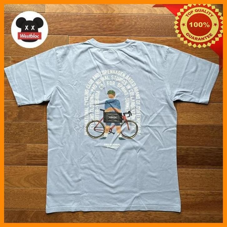 [WES] PORTER JAPAN X PAS NORMAL STUDIOS PNS OFF RACE T-SHIRT TEE PALE BLUE LIMITED EDITION - NOT WAI
