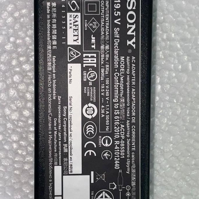 New Adaptor Tv Sony 19.5V 4.36A Ori - Adaptor Sony 19.5 Volt 4.36 Ampe Hemat