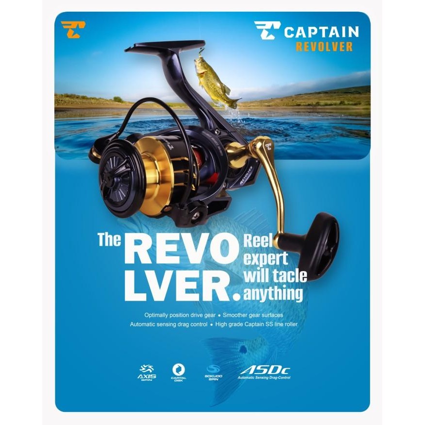 (Diskon) Reel Captain Classic Revolver 1000/2000/3000/4000 Power Handle Bestseller