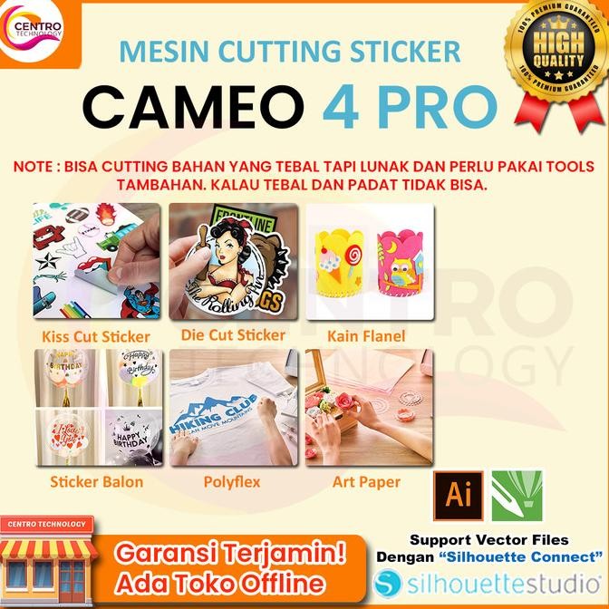 

MESIN CUTTING STICKER SILHOUETTE CAMEO 4 PRO (MADE IN USA UKURAN 60CM)