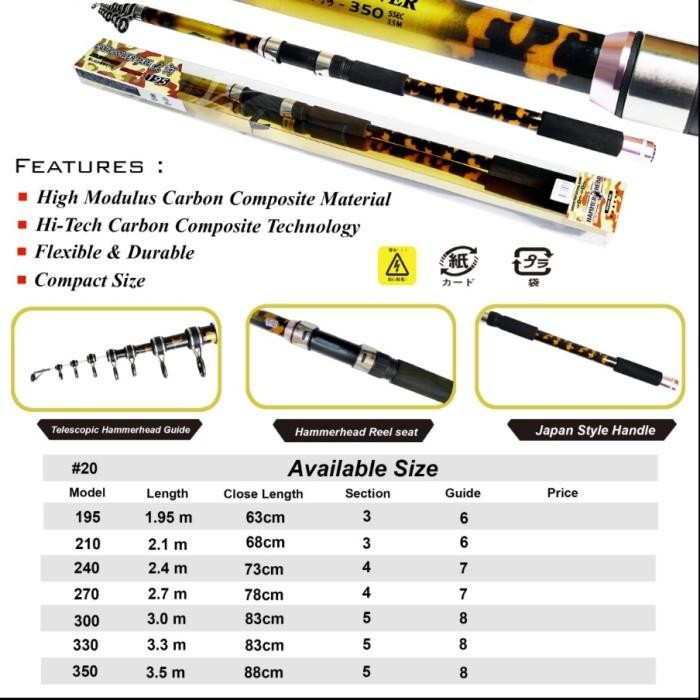 (Best Saller) Joran Telescopic Hammerhead Cama Power Bestseller