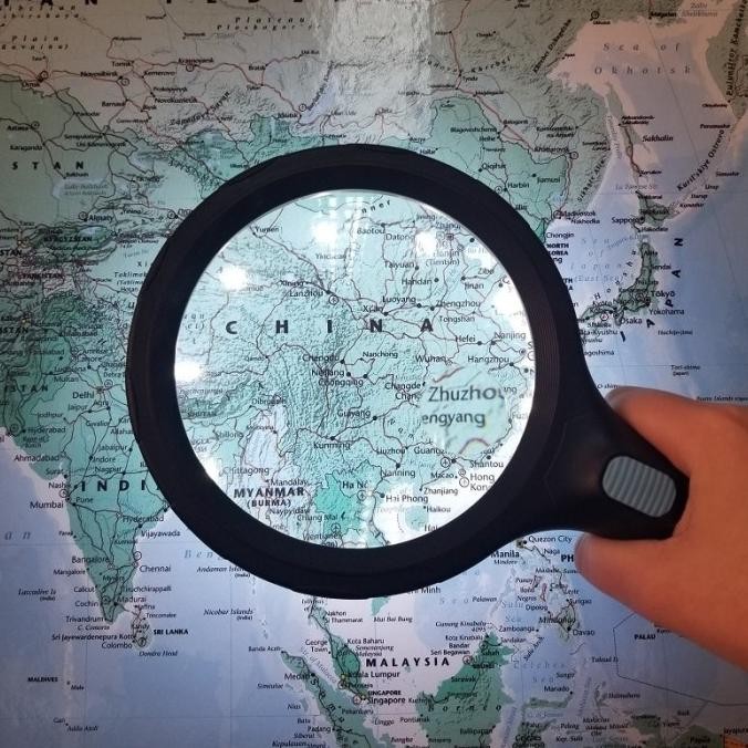 

Kaca Pembesar Led Ab65 / Lampu Lup Lensa Magnifier Handheld / Membaca