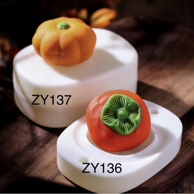 Sale Cetakan Kue Zy137 Wagashi Mochi Mooncake Model Pumpkin Orange Jeruk
