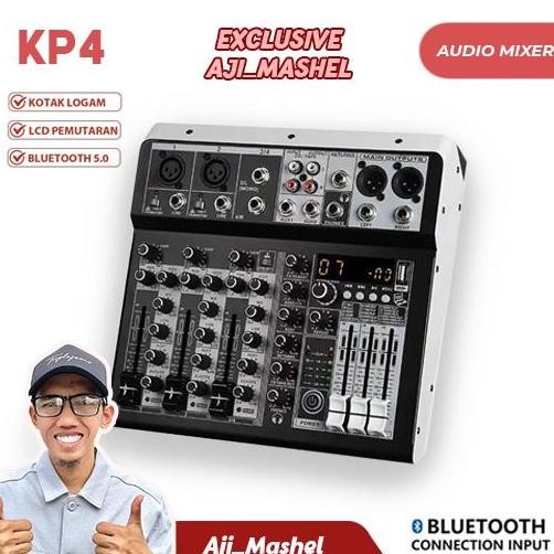 [Exclusive Aji_Mashel] Mixer 4 Chanel /Mixer Audio/Mixer 4 Chanel /Mixer Mini/ Amplifier Bluetooth M