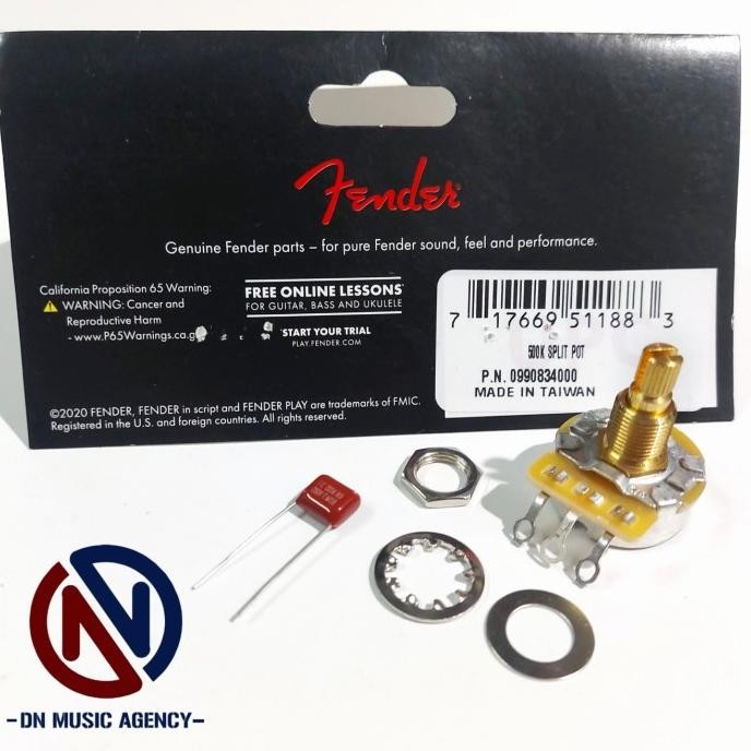 Potensio Gitar & Bass Fender 500K By Cts A500K Plus Kapasitor New Stok