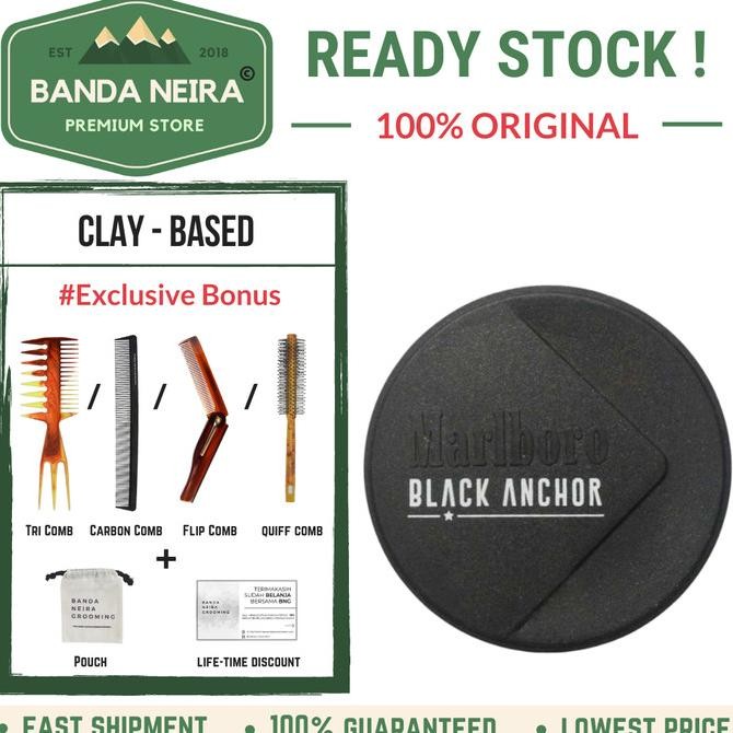 tersedia napoleon marlboro black anchor clay / meningkatkan volume rambut
