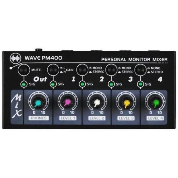 Mixer Wave Personal Monitor Mixer 4-Channel Pm400 / Pm 400 / Pm-400 Co
