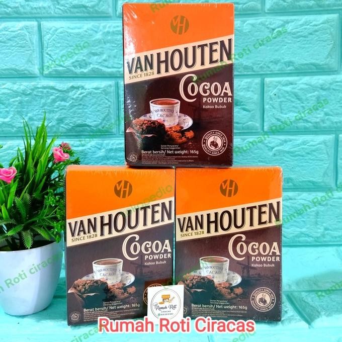

BARU COCOA VANHOUTEN 165 CHOCOLATE POWDER BUBUK VAN HOUTEN COKLAT BKN TULIP