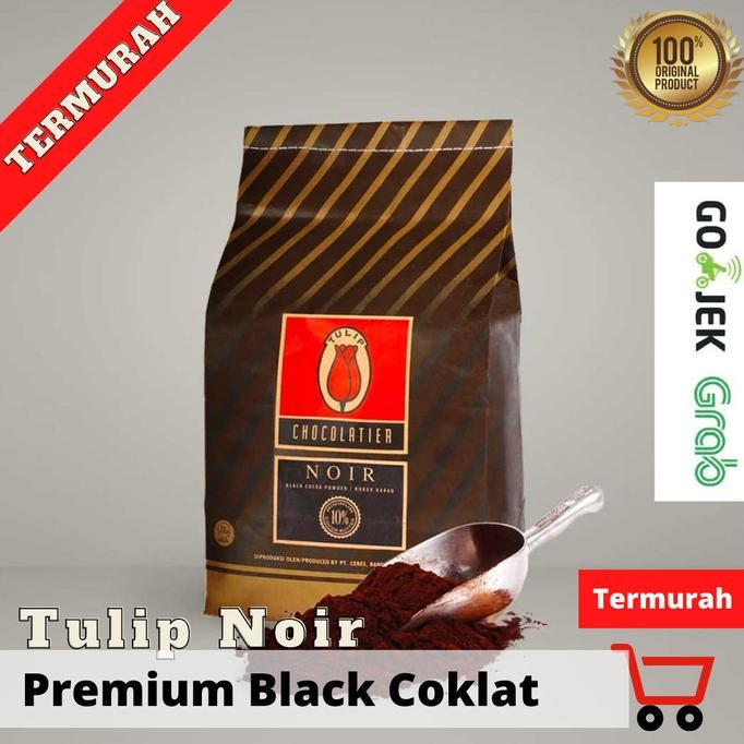 

BARU COKELAT BUBUK TULIP NOIR PURE BLACK COKLAT TULIP 500 G |1 KG