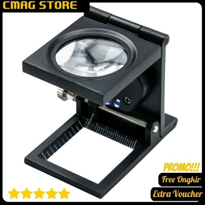 

Sale! Kacapembesar Kaca Pembesar Lup Magnifier 10x Foldable LED