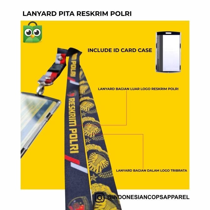 

ready LANYARD PITA RESKRIM POLRI (kalung id card) murah