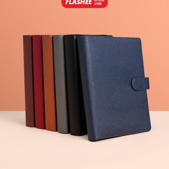 

ready Flashee Binder Polos Viral A5 20 Ring Agenda Kuliah Kulit Ada 6 Warna murah
