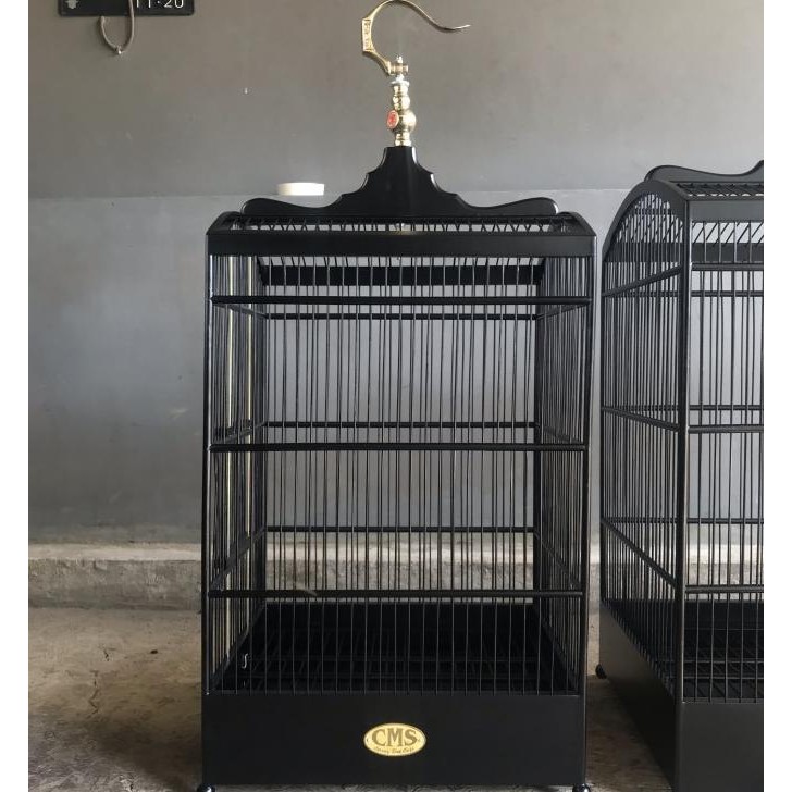 Sangkar Kandang Burung Kotak No 1 2 3 CMS Black Doff Original Asli