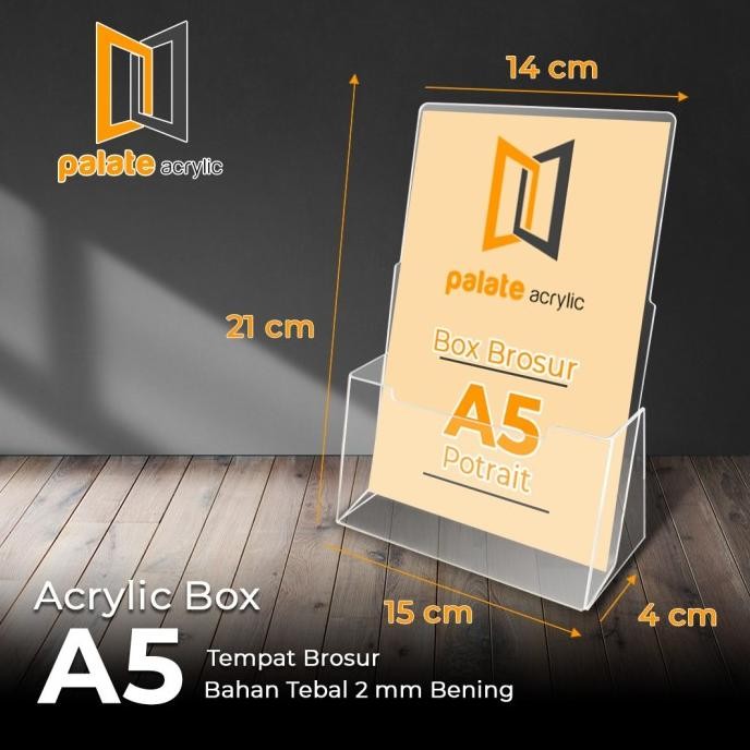 

ready RAK/TEMPAT BROSUR BROCHURE ACRYLIC/AKRILIK UKURAN A5 PREMIUM TERLARIS murah