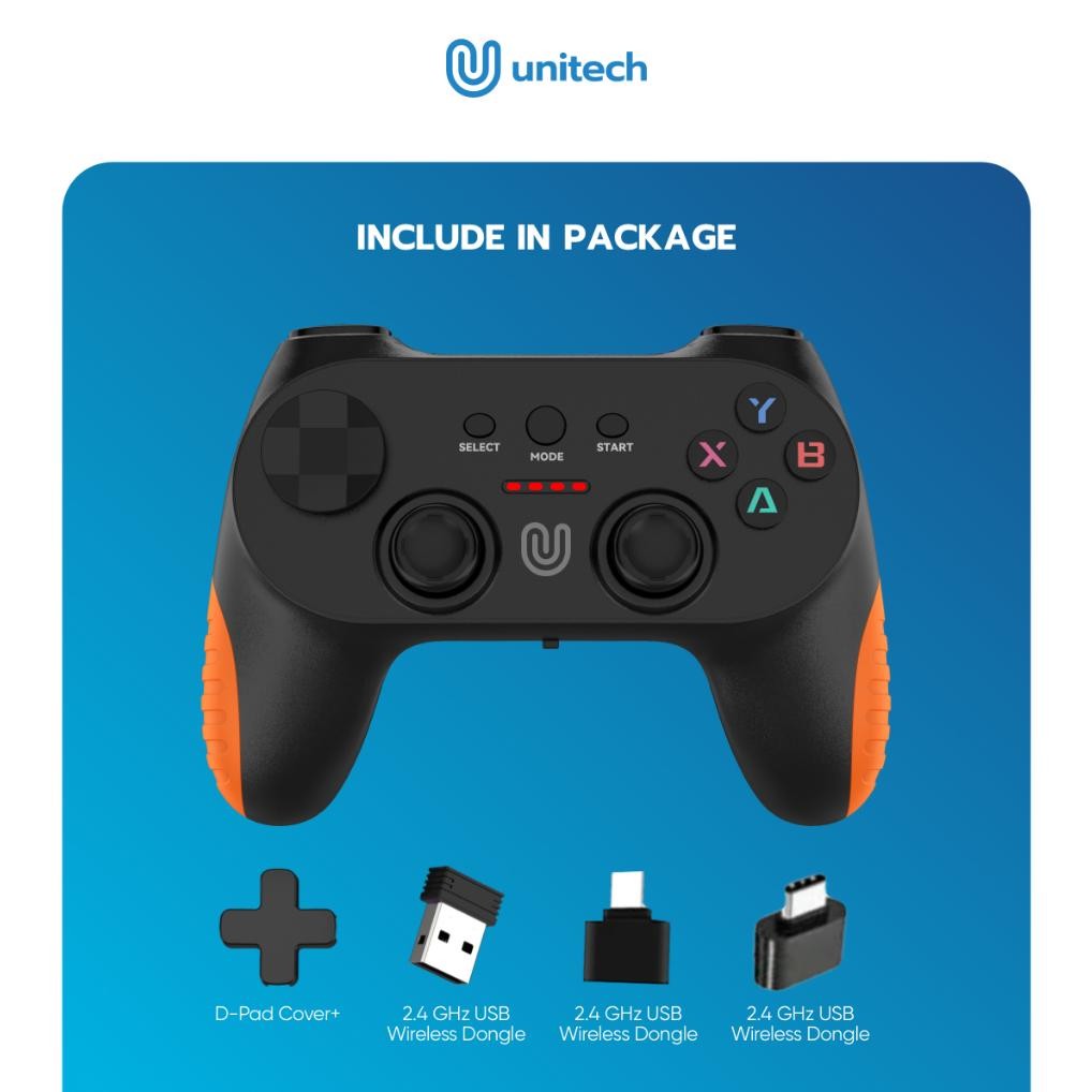 Gamepad Wireless 2.4G Unitech CM-039 untuk Hp Android Tablet PS3 Laptop Joystick Game Pad Controller