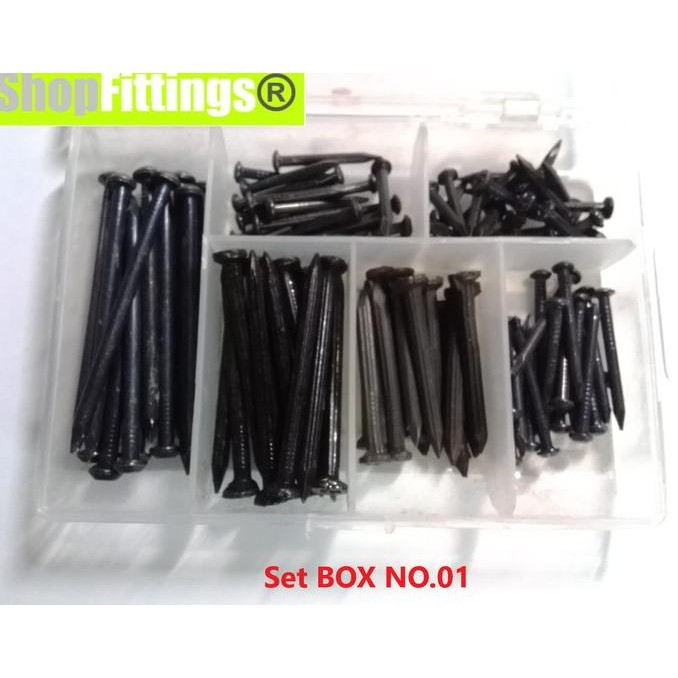 Aksesori Mini Box Set Paku Sekrup Fisher Mur Ring Mini Box Accessories Set Of Nails Screws Nuts And 