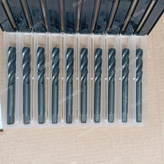Tap mesin yamawa M8 x 1.25 spiral miling bubut drat otomatis MURAH murah