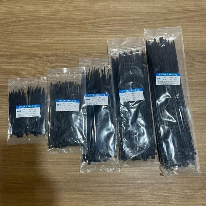 

Kabel Ties 10Cm 15Cm 20Cm 25Cm 30Cm Nylon Cable Ties Hitam Co