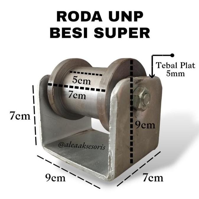 Roda Pagar Besi Unp Besi As Kanal 5Cm | Roda Pagar Unp Besi As Co