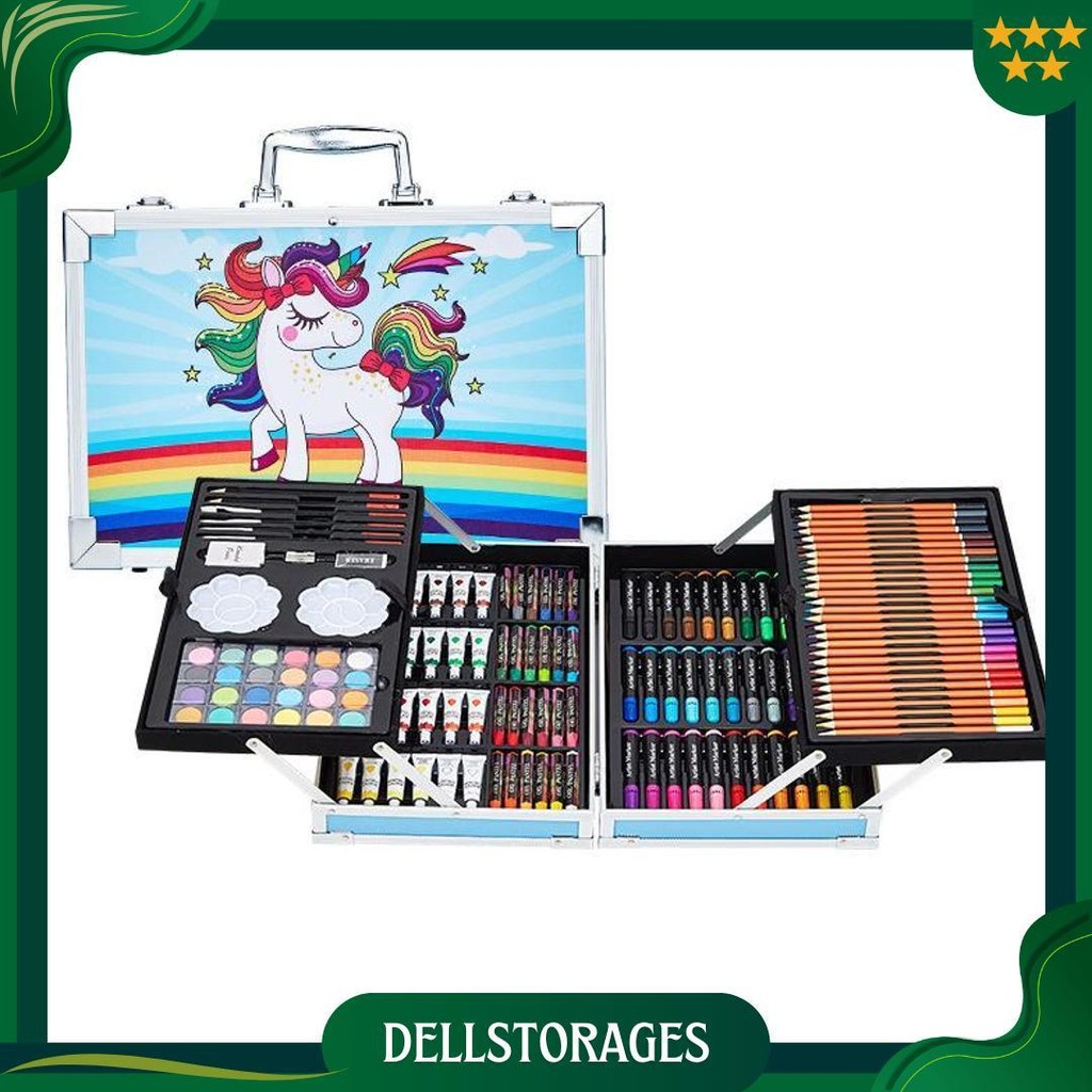 

Wd Crayon Set 145Pcs Koper Aluminium Besi Krayon Pensil Warna 145 Pcs Box Alat Lukis Anak Koper Set Sale