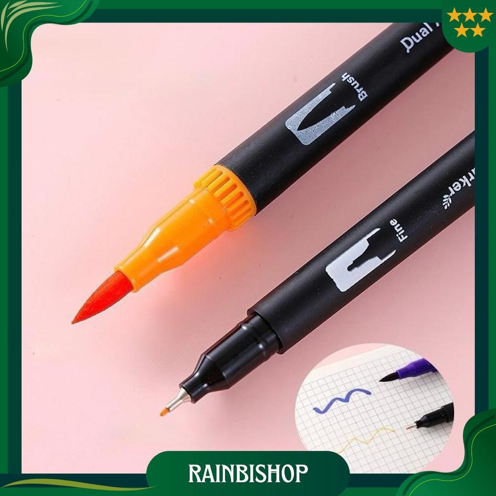 

Wd Spidol Warna Set 12/36/60/80/100/120 Spidol Brush Pen 2 Tips Spidol Set Marker Drawing Pen At01 Promo
