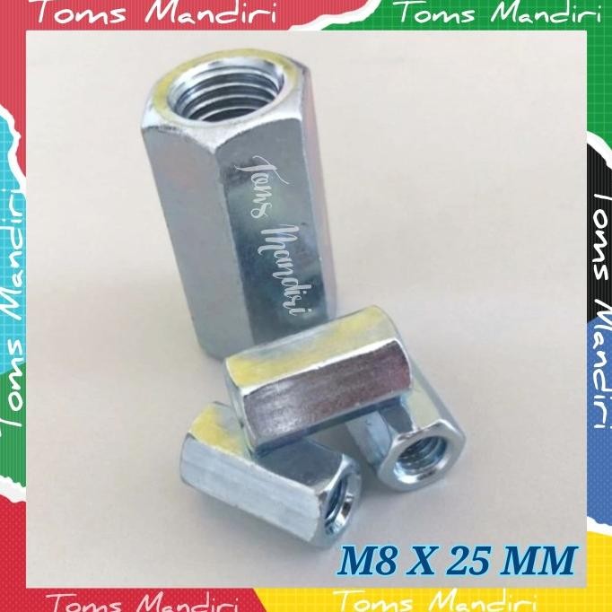 Long Nut / Mur Panjang M8 X 25 Mm Co