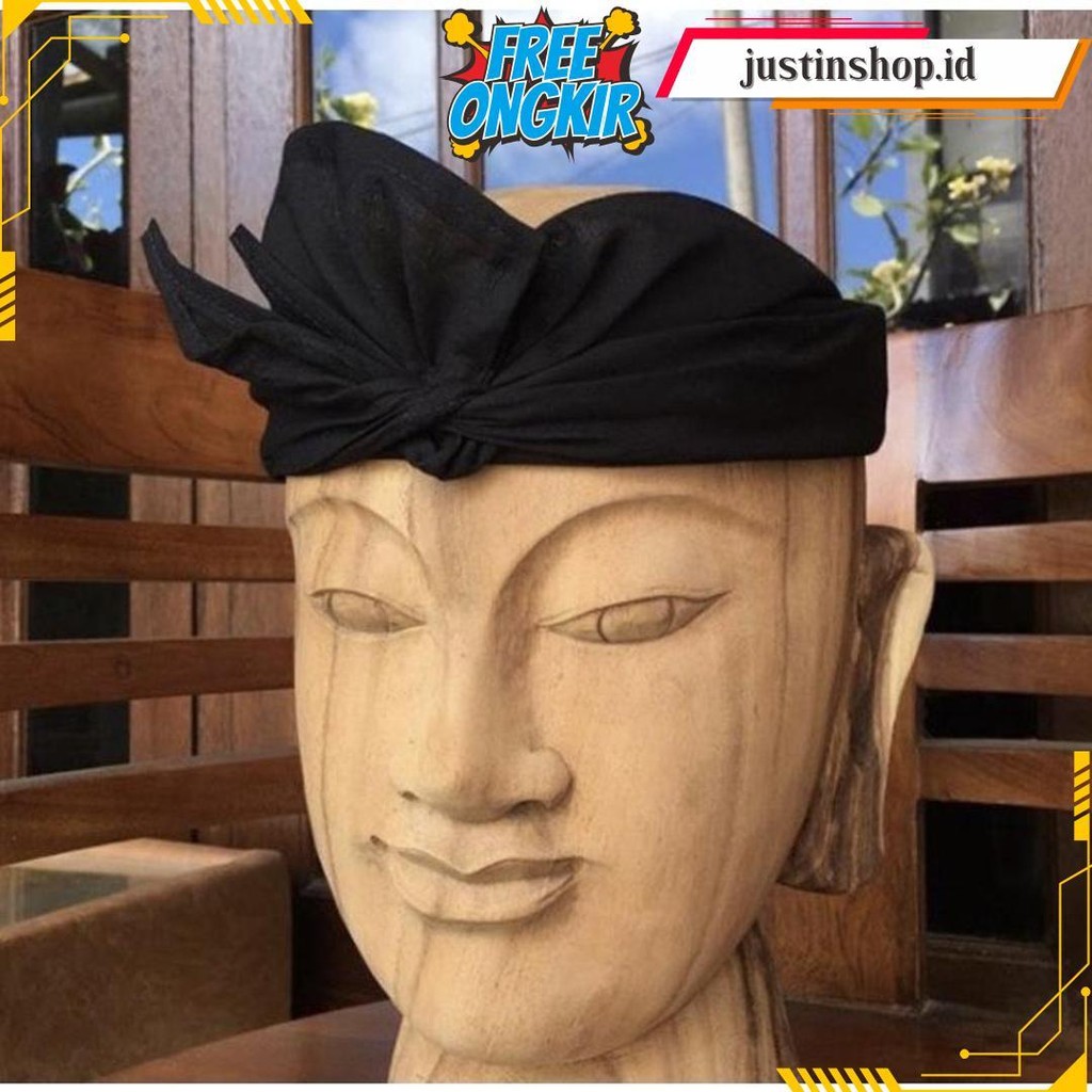 Udeng Bali Hitam Polos Gratis Ongkir