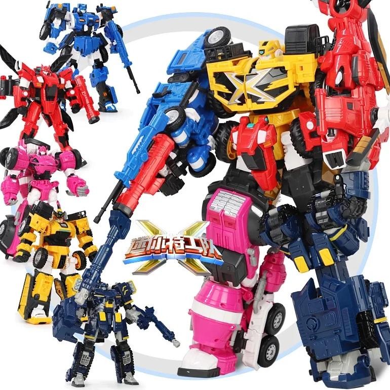 Miniforce 5 In 1 Penta X Ranger Transformation Robot Bot Pentatron Model Mini Force Deformation Comb